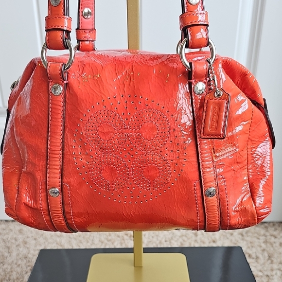 Coach Audrey Small Satchel handbag Orange - Picture 1 of 14